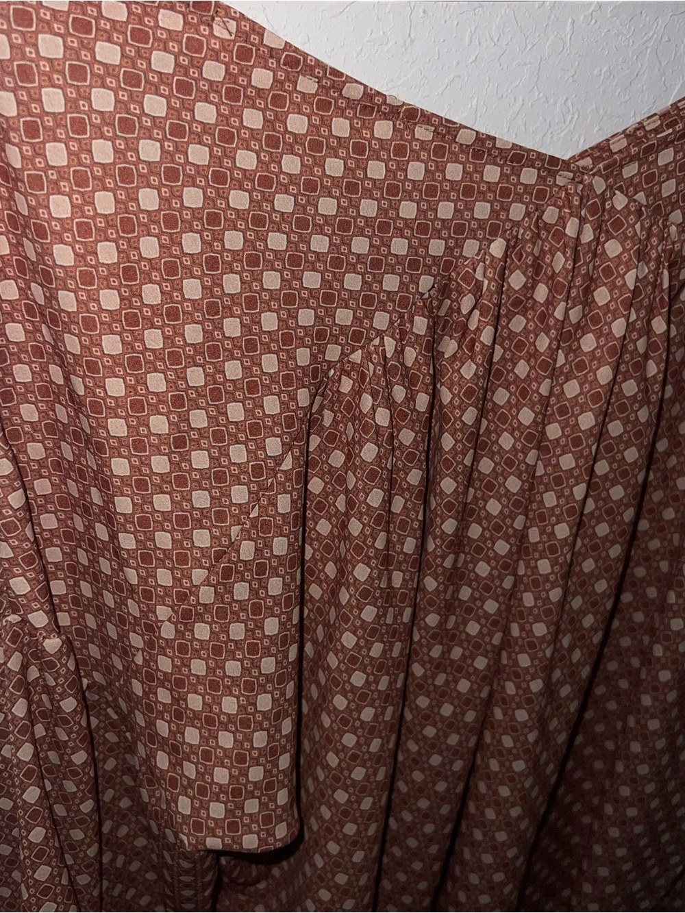 Three Bird Nest Rust Floral Peasant Blouse - Picture 8 of 8